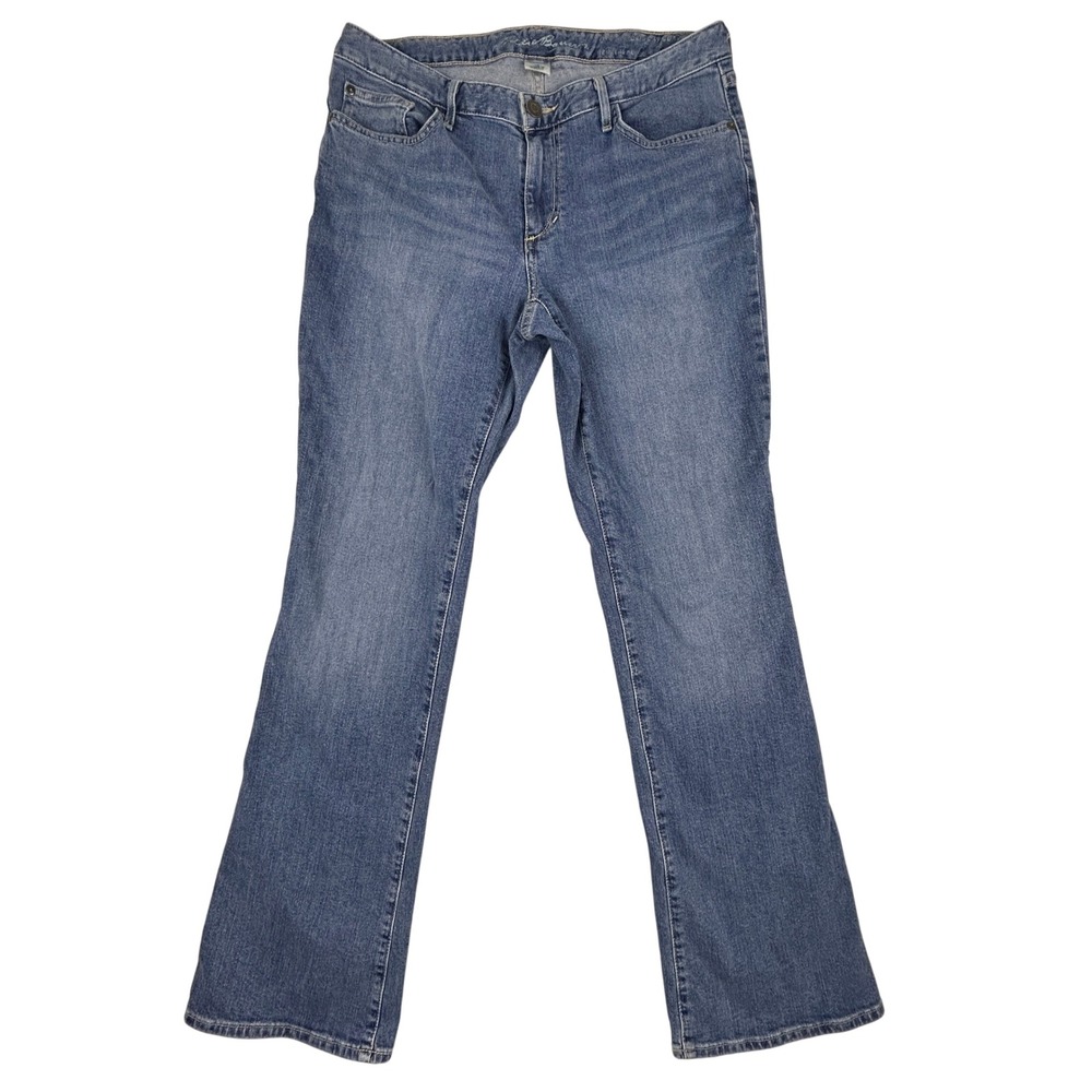 Eddie Bauer Bootcut Jeans Womens 12 Slightly Curvy Stretch Denim‎